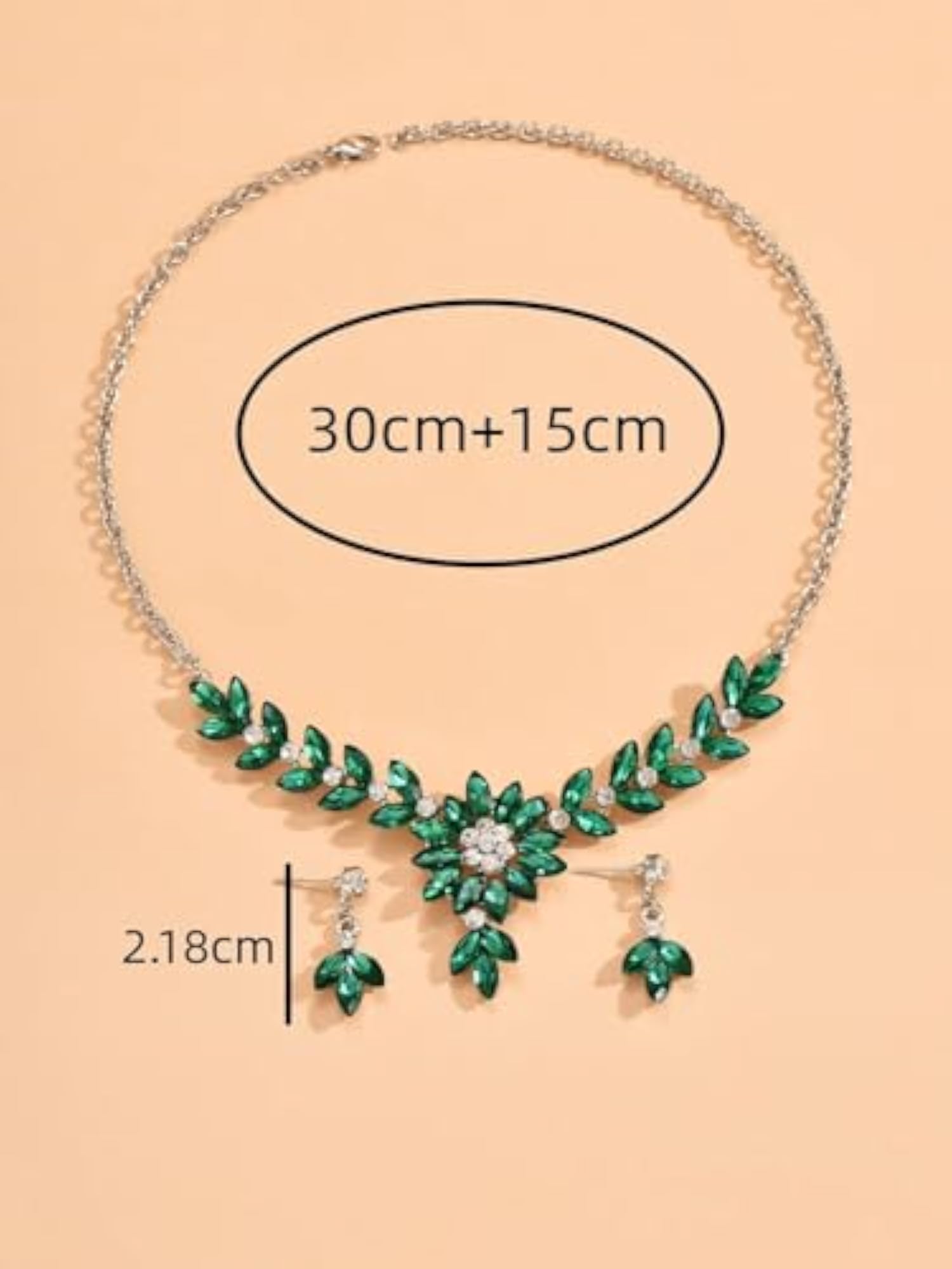 Stylish Crystal Diamond Necklace Set